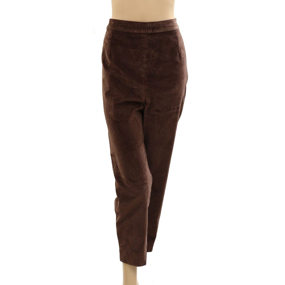 Frances Valentine Lucy Velvet Cigarette Pants High Rise Slim Leg XL-18 285088